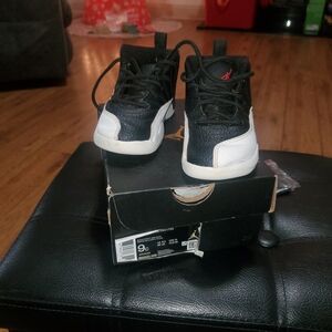 Kids Black and White High-Top Sneakers